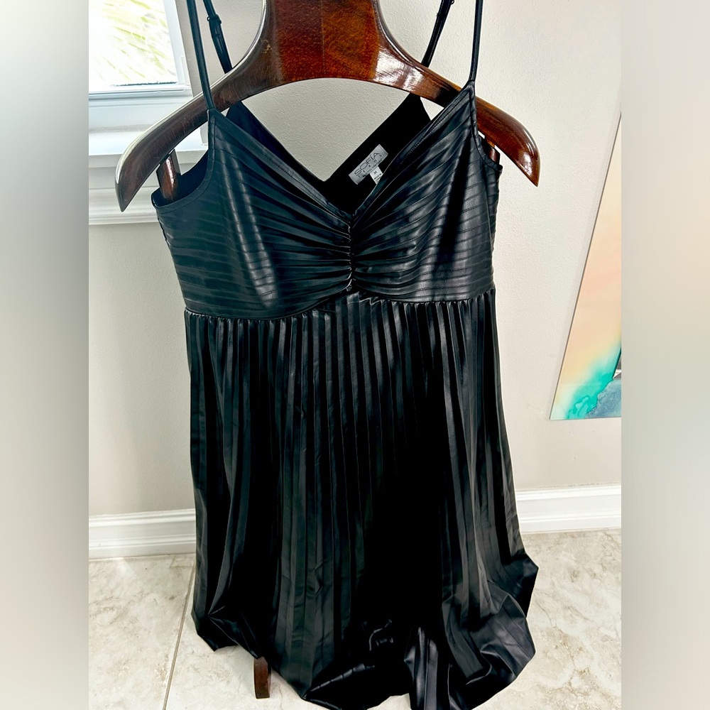 NWT Sofia faux leather dress
